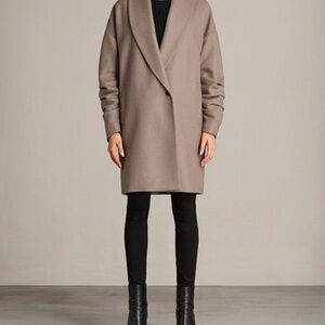 All Saints 🤳🏻 Kenzie Ruched Coat size S